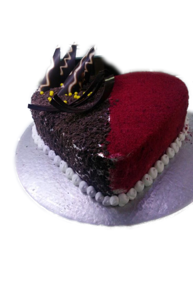 Red Velvet And Black Forest Mix With Heartt 