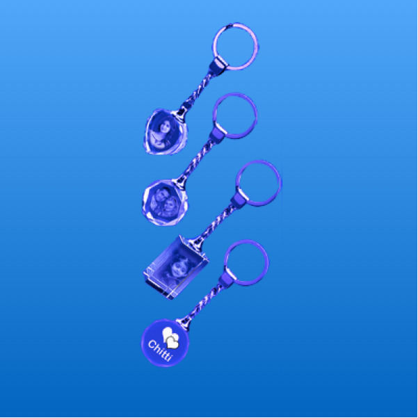 2D crystal Key Chain