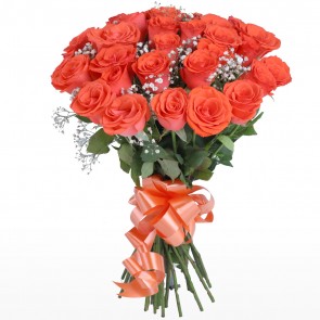 Perfect Bunch with Orange Roses