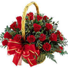 Red Roses Basket 40 Roses